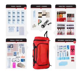 Four Person Emergency Kit in a Duffle Bag